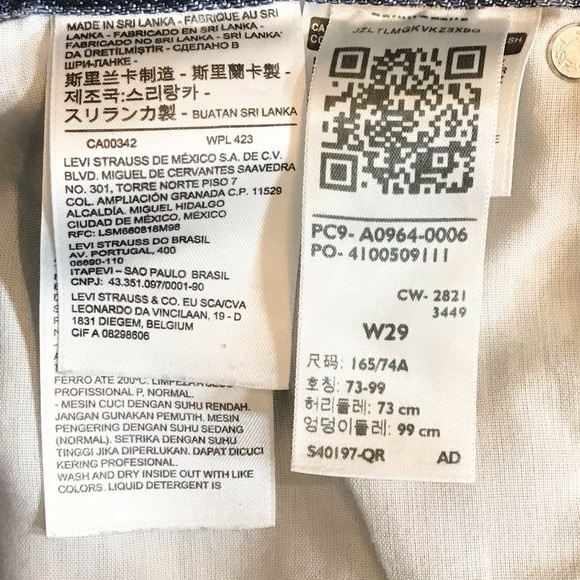 Levi’s W29 (US 8/9) Low Pro Straight Women’s Jeans Distressed A0964-0006 - Picture 9 of 12